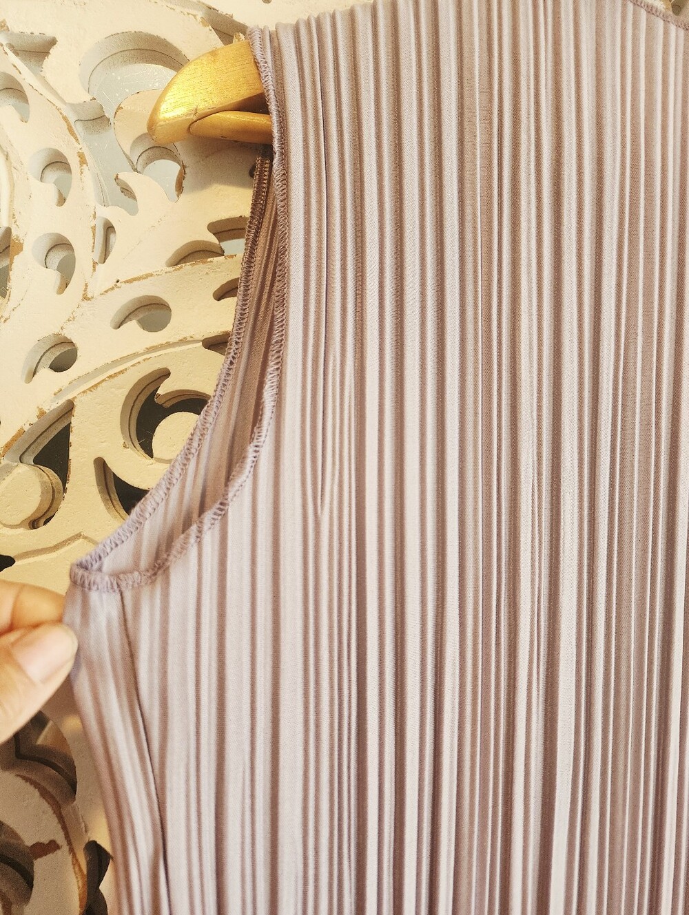 ANINE BING MELANIE PLEATED SHIFT MIDI DRESS SLEEVELESS HIGH NECK SIZE XSMALL - Picture 17 of 17